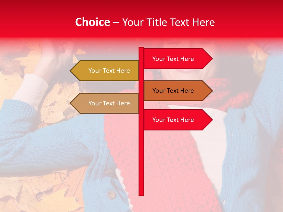 Caucasian October Yellow PowerPoint Template