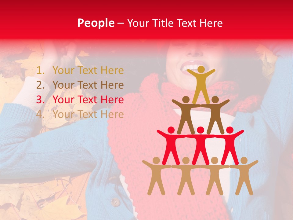 Caucasian October Yellow PowerPoint Template