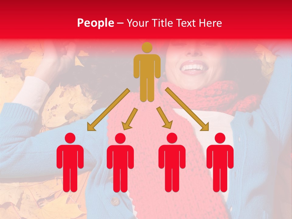 Caucasian October Yellow PowerPoint Template