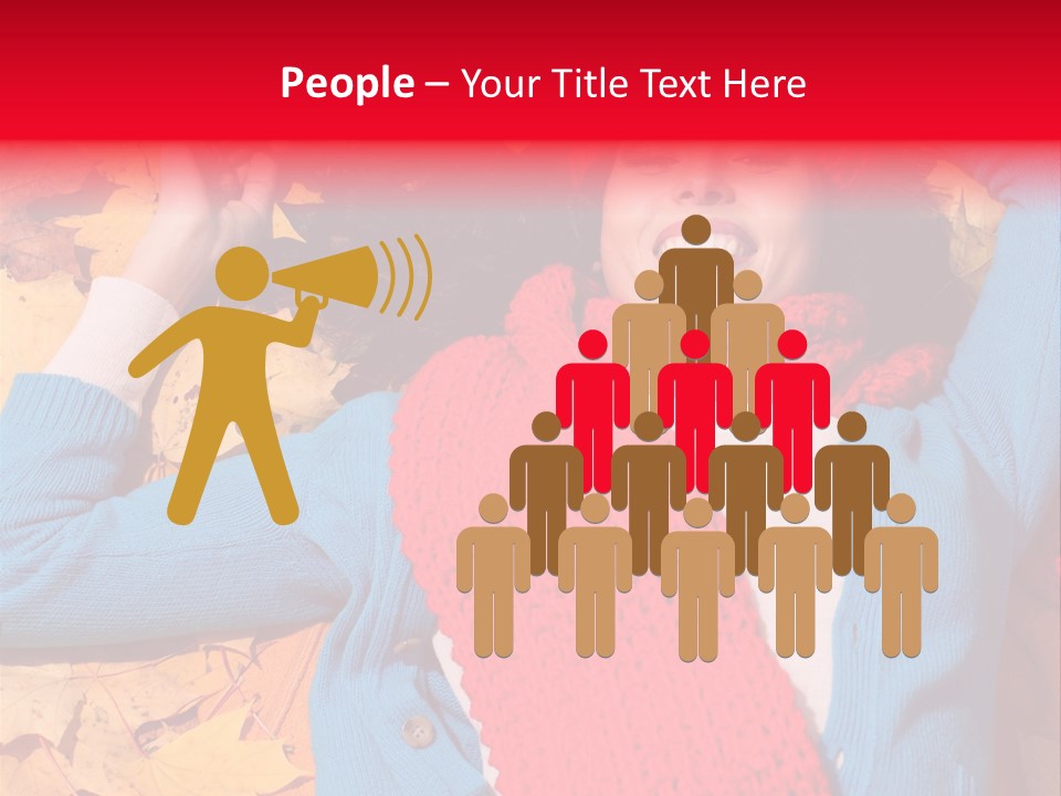 Caucasian October Yellow PowerPoint Template