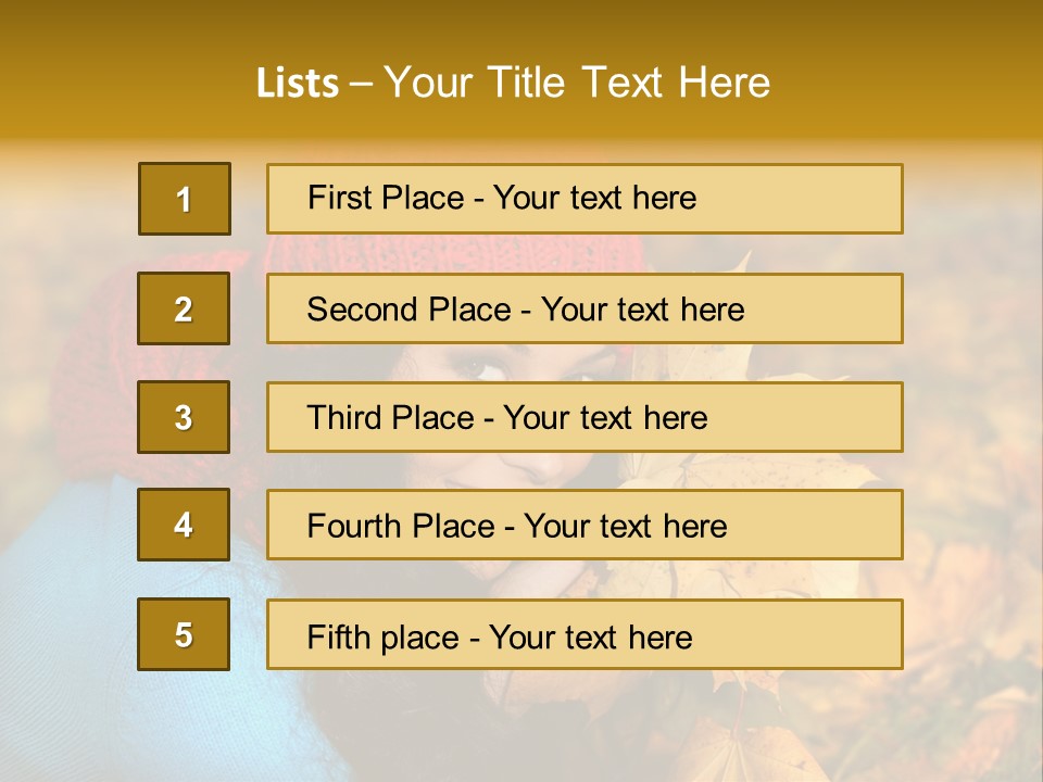 Woman Toothy Smile Cheerful PowerPoint Template