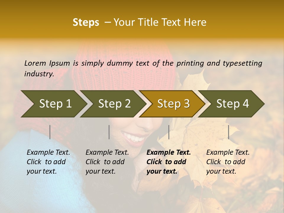 Woman Toothy Smile Cheerful PowerPoint Template