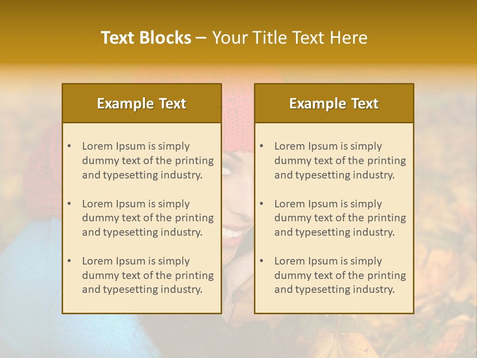 Woman Toothy Smile Cheerful PowerPoint Template