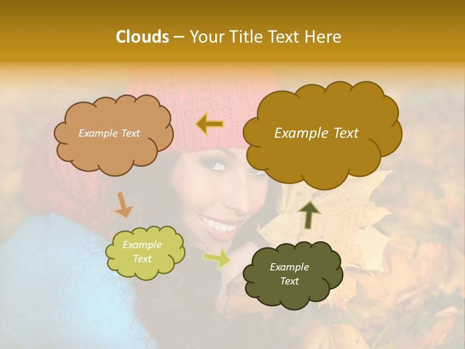 Woman Toothy Smile Cheerful PowerPoint Template