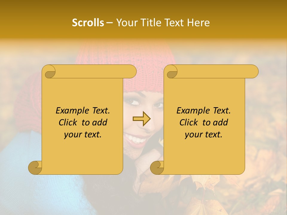 Woman Toothy Smile Cheerful PowerPoint Template