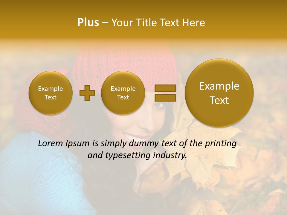 Woman Toothy Smile Cheerful PowerPoint Template
