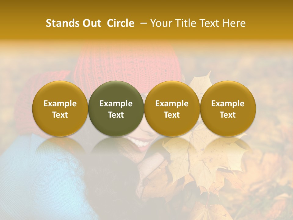 Woman Toothy Smile Cheerful PowerPoint Template