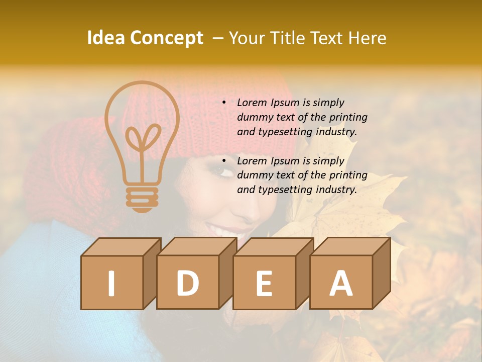 Woman Toothy Smile Cheerful PowerPoint Template