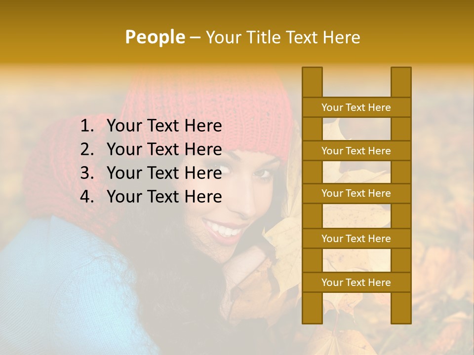 Woman Toothy Smile Cheerful PowerPoint Template