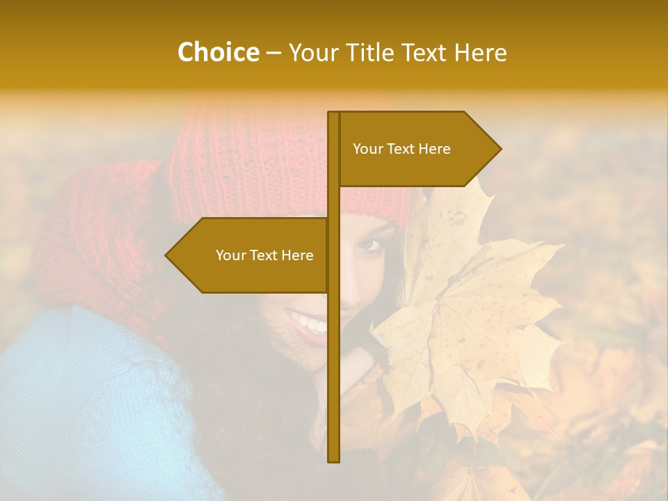 Woman Toothy Smile Cheerful PowerPoint Template