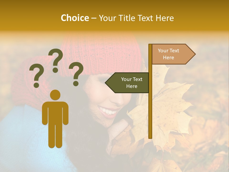 Woman Toothy Smile Cheerful PowerPoint Template