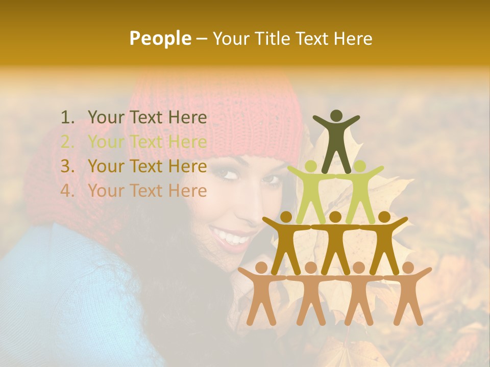 Woman Toothy Smile Cheerful PowerPoint Template