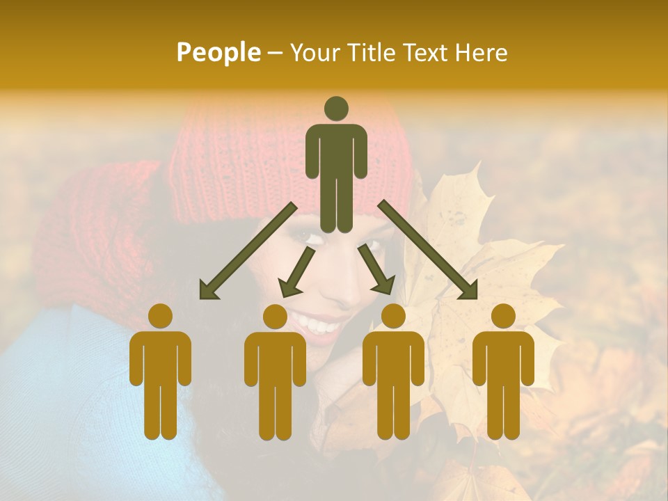 Woman Toothy Smile Cheerful PowerPoint Template