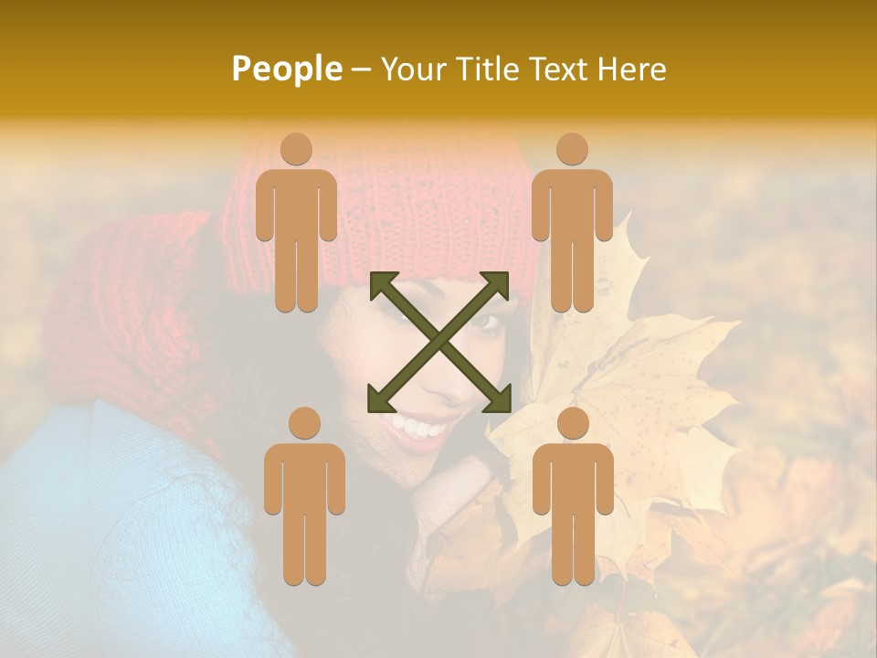 Woman Toothy Smile Cheerful PowerPoint Template