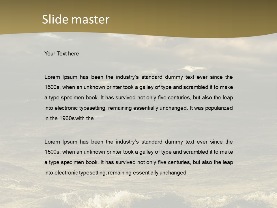 Stylish Background Water PowerPoint Template