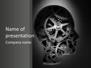 Strategy Machine Male PowerPoint Template