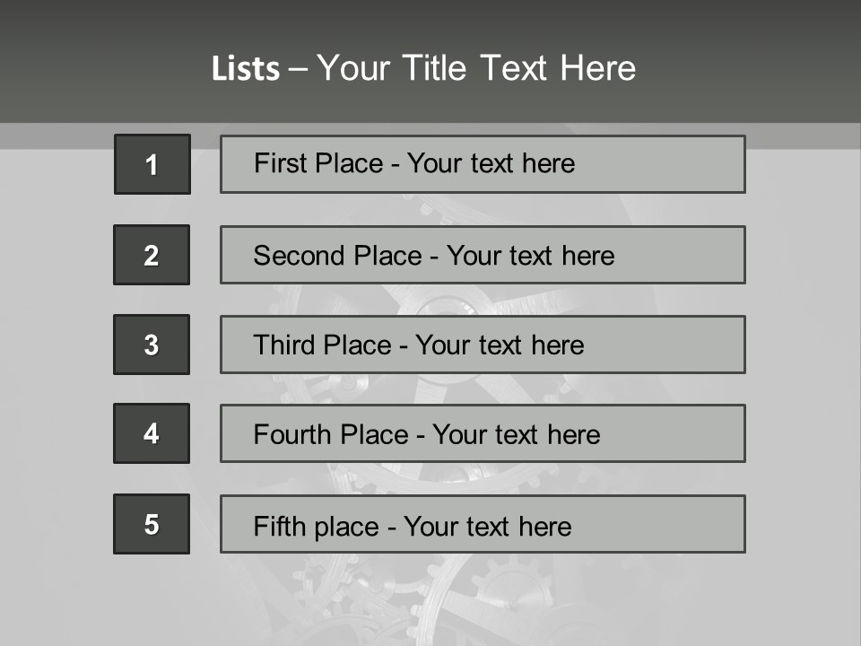Strategy Machine Male PowerPoint Template