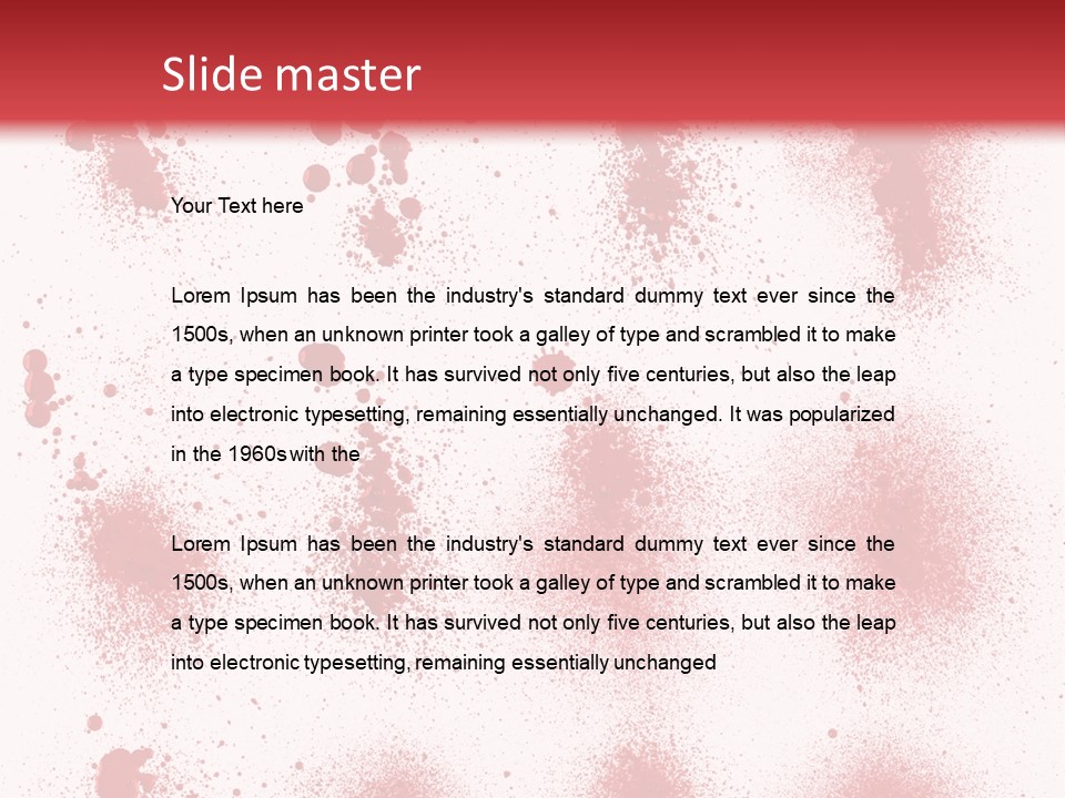 Splashing Bloodstain Stain PowerPoint Template