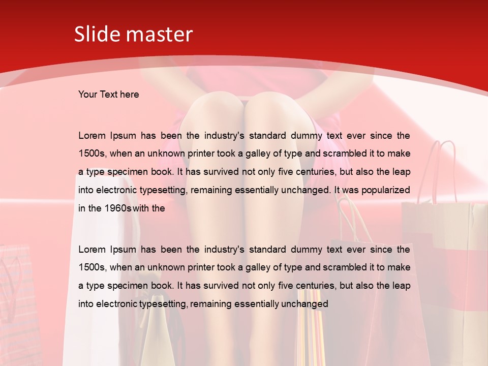 Bag Buying Square PowerPoint Template