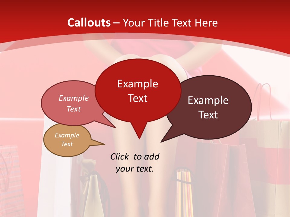 Bag Buying Square PowerPoint Template