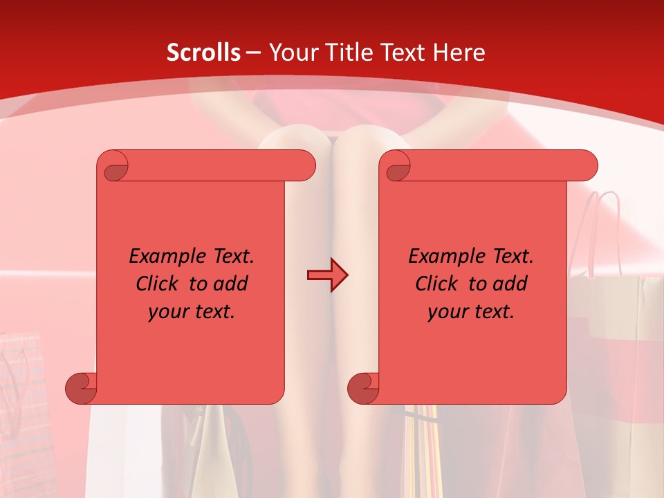 Bag Buying Square PowerPoint Template