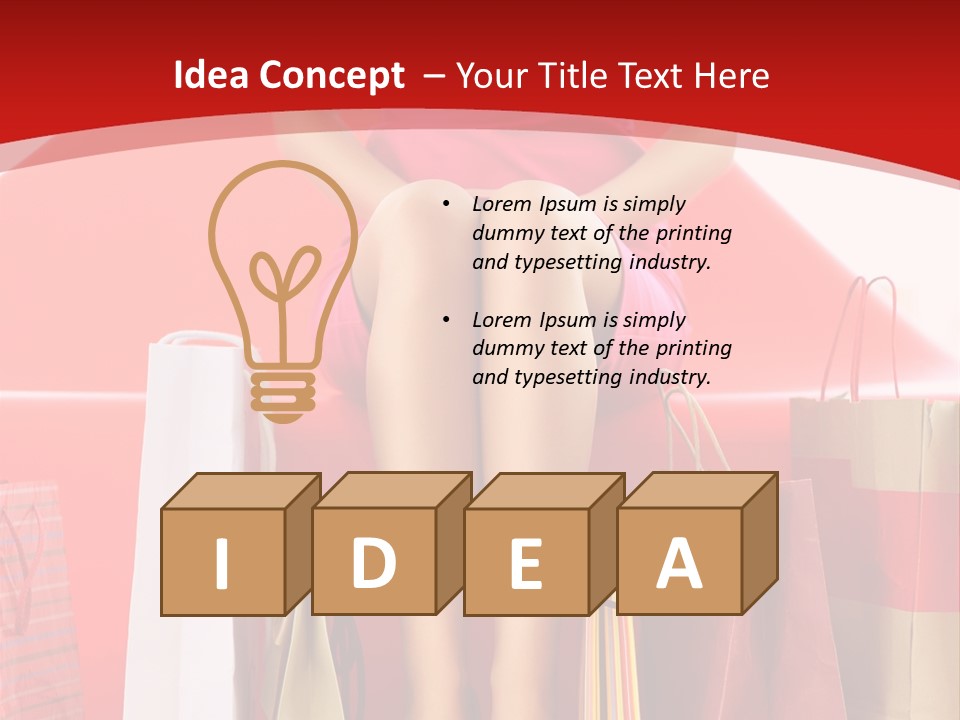 Bag Buying Square PowerPoint Template