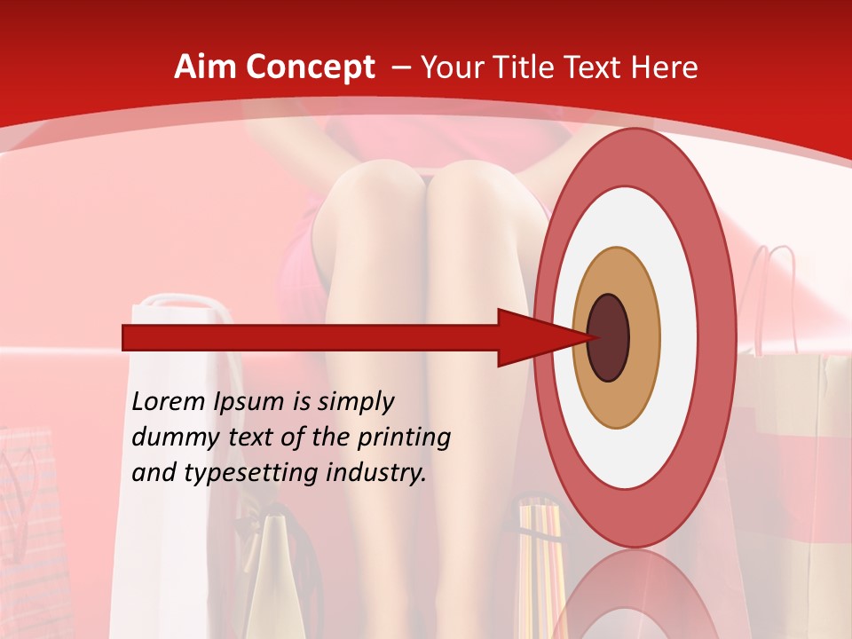 Bag Buying Square PowerPoint Template