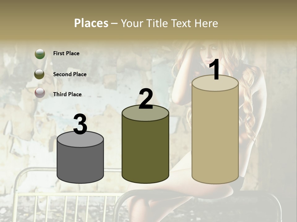 Bed Attractive Hair PowerPoint Template