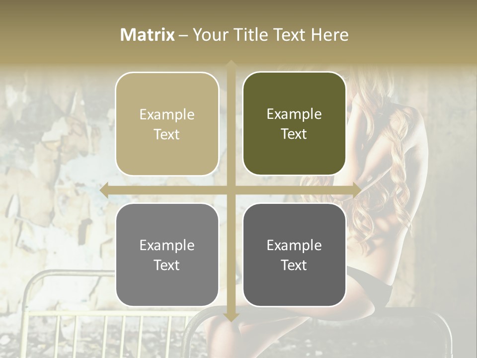 Bed Attractive Hair PowerPoint Template