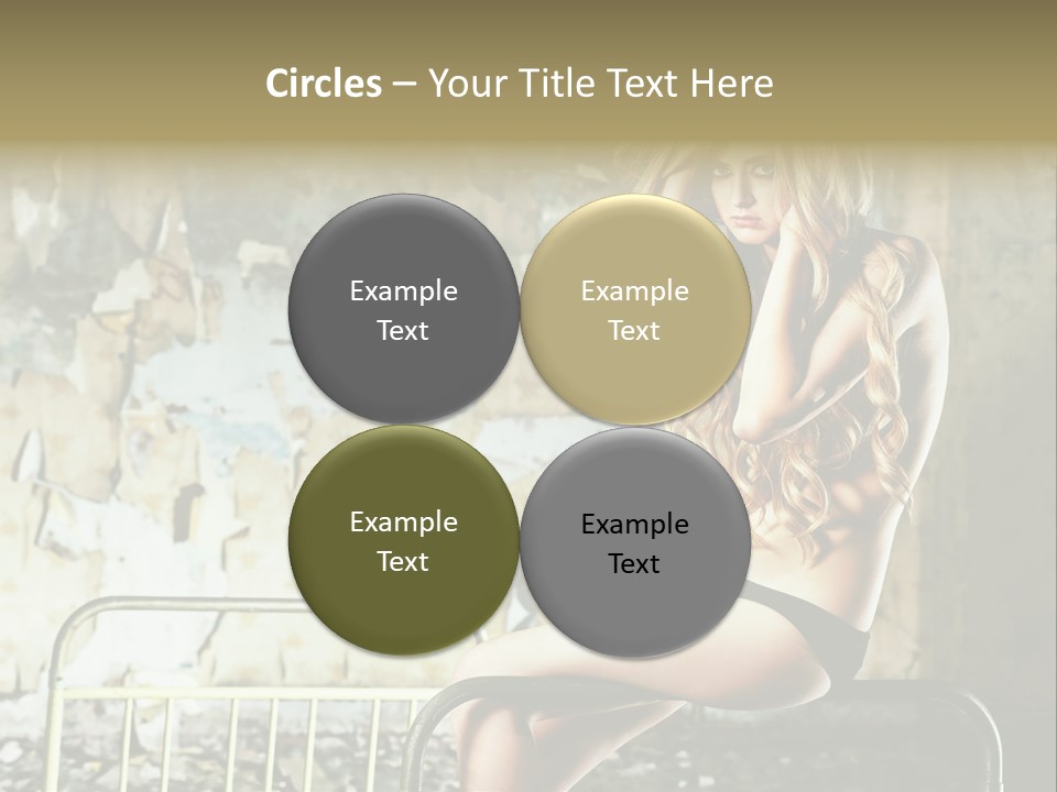 Bed Attractive Hair PowerPoint Template