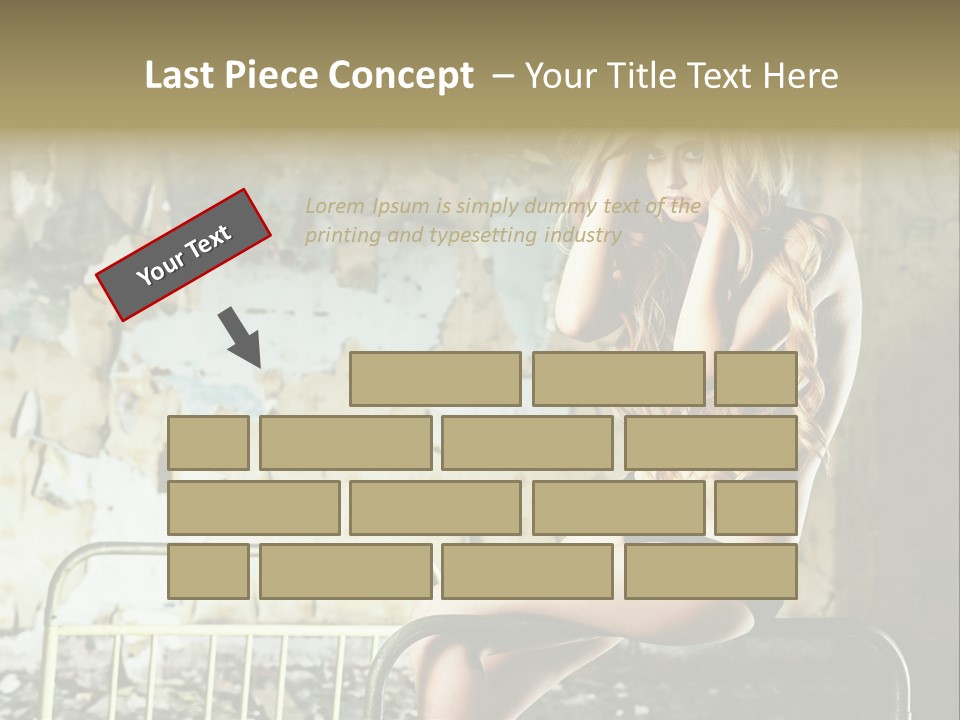 Bed Attractive Hair PowerPoint Template