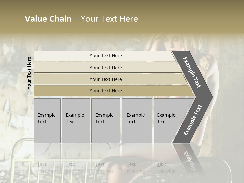 Bed Attractive Hair PowerPoint Template