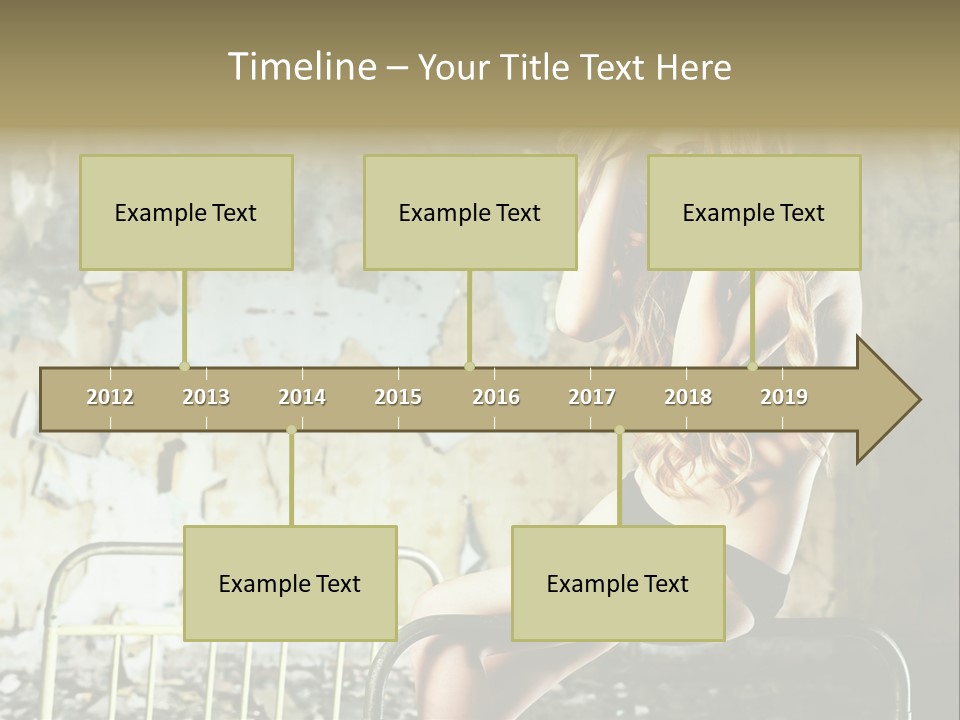 Bed Attractive Hair PowerPoint Template