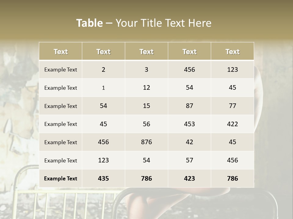Bed Attractive Hair PowerPoint Template