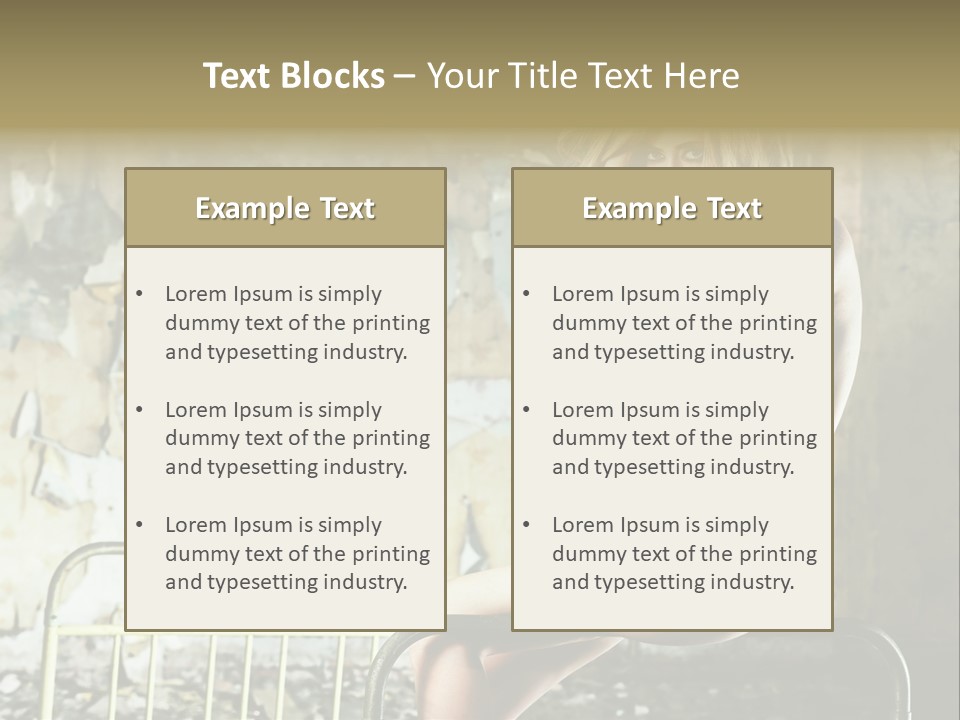 Bed Attractive Hair PowerPoint Template