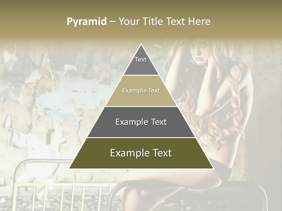 Bed Attractive Hair PowerPoint Template