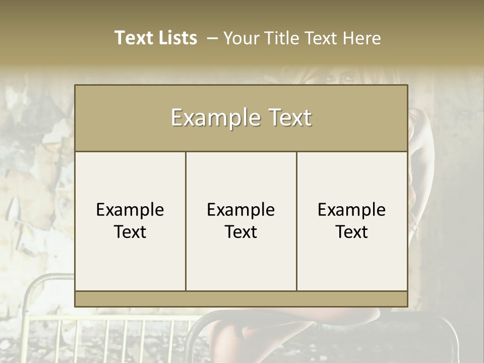 Bed Attractive Hair PowerPoint Template