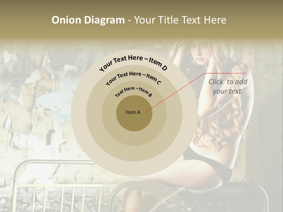 Bed Attractive Hair PowerPoint Template