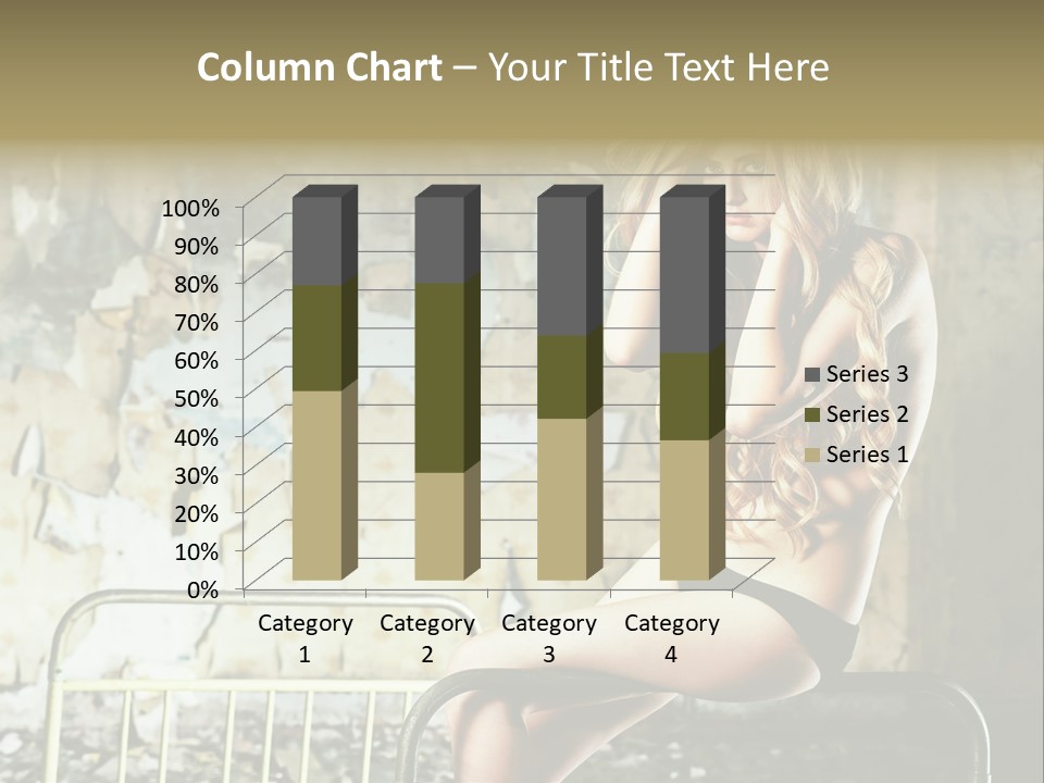Bed Attractive Hair PowerPoint Template