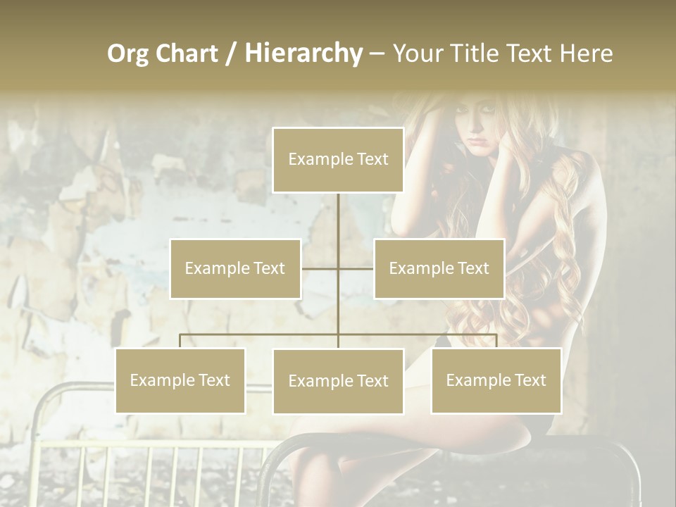 Bed Attractive Hair PowerPoint Template