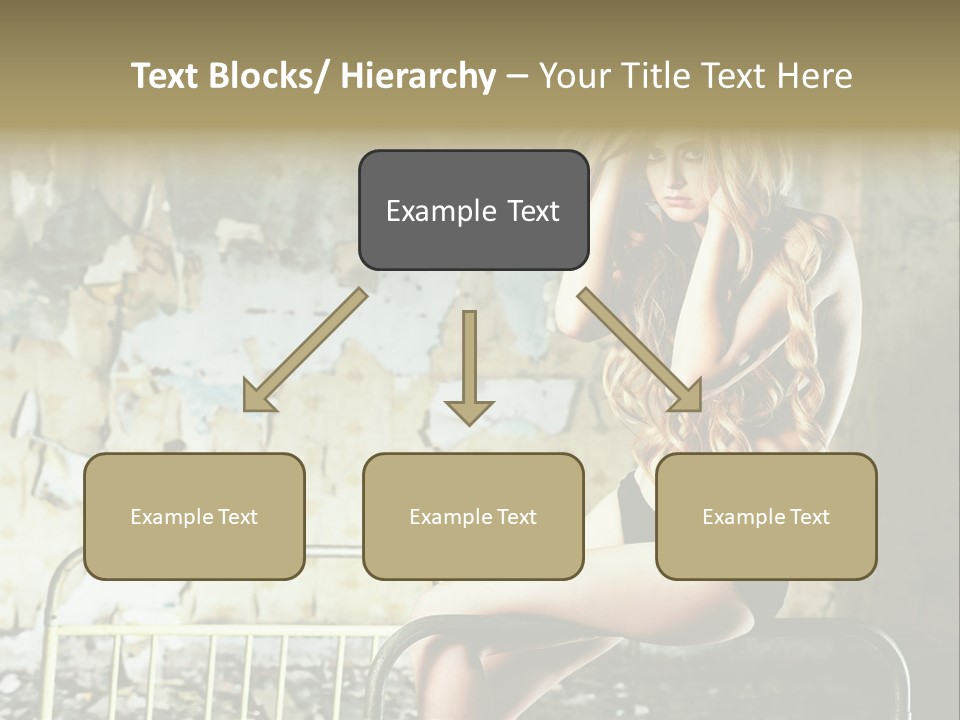 Bed Attractive Hair PowerPoint Template