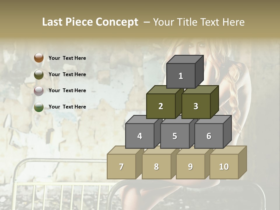 Bed Attractive Hair PowerPoint Template