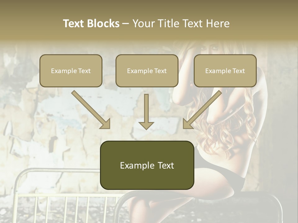 Bed Attractive Hair PowerPoint Template