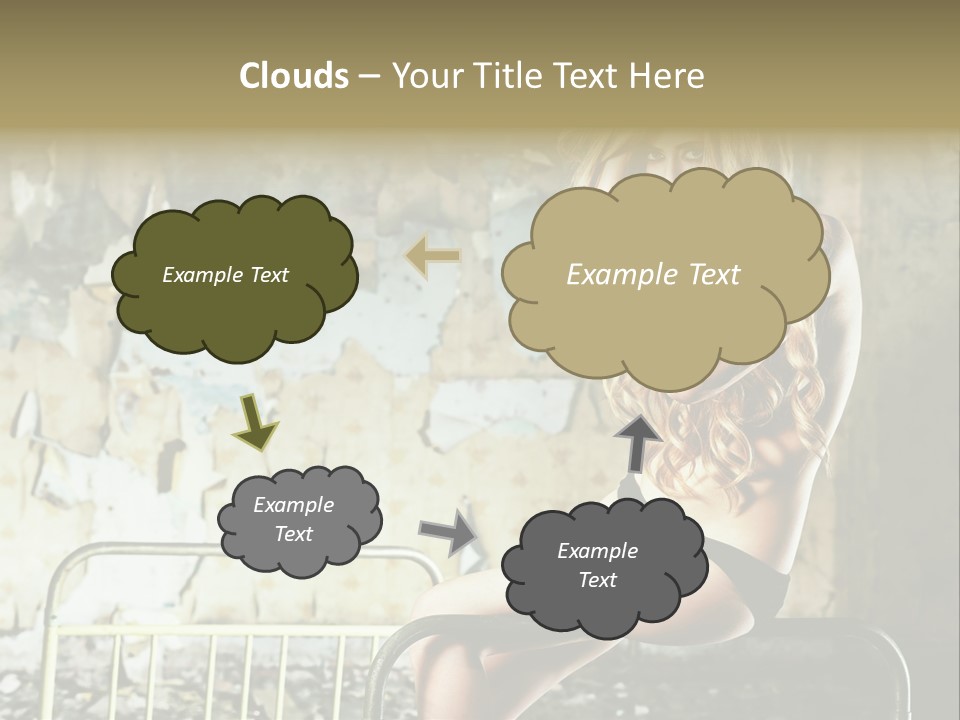 Bed Attractive Hair PowerPoint Template