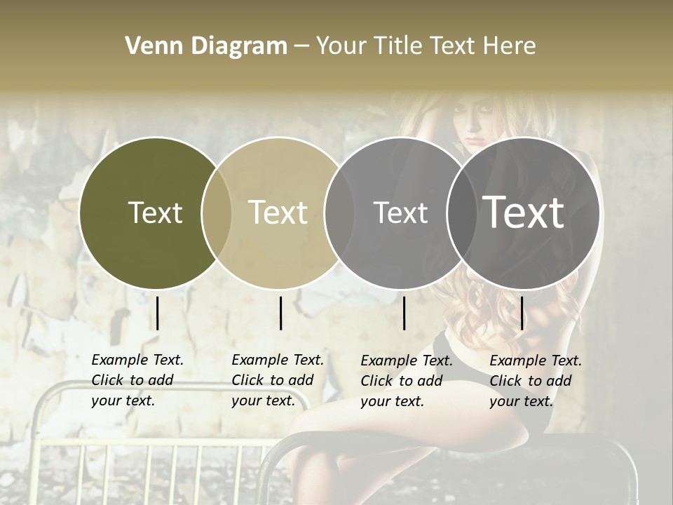 Bed Attractive Hair PowerPoint Template