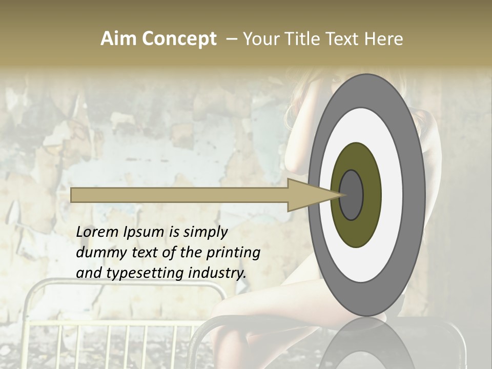 Bed Attractive Hair PowerPoint Template