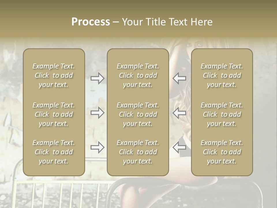 Bed Attractive Hair PowerPoint Template