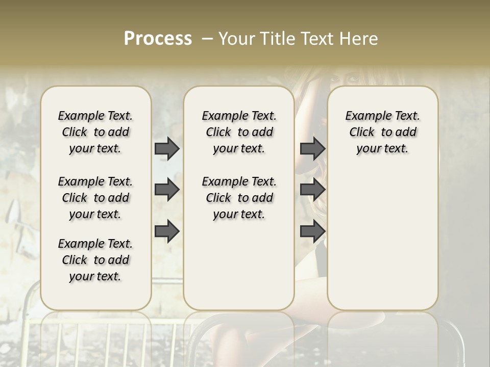 Bed Attractive Hair PowerPoint Template