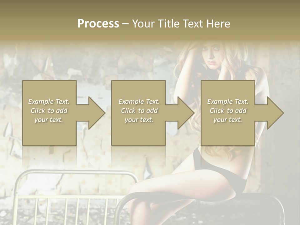 Bed Attractive Hair PowerPoint Template