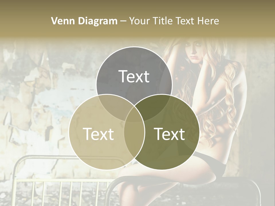 Bed Attractive Hair PowerPoint Template